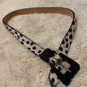 Cow print belt